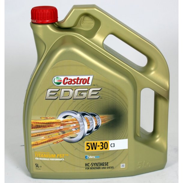 Motorolie Castrol Edge 5W30 C3 5 liter dunk. Billigst her